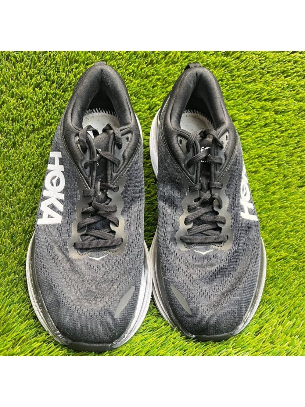 Hoka One One Bondi 8 Womens Size 10D Black White Athletic Running Shoes Sneakers - Picture 9 of 12